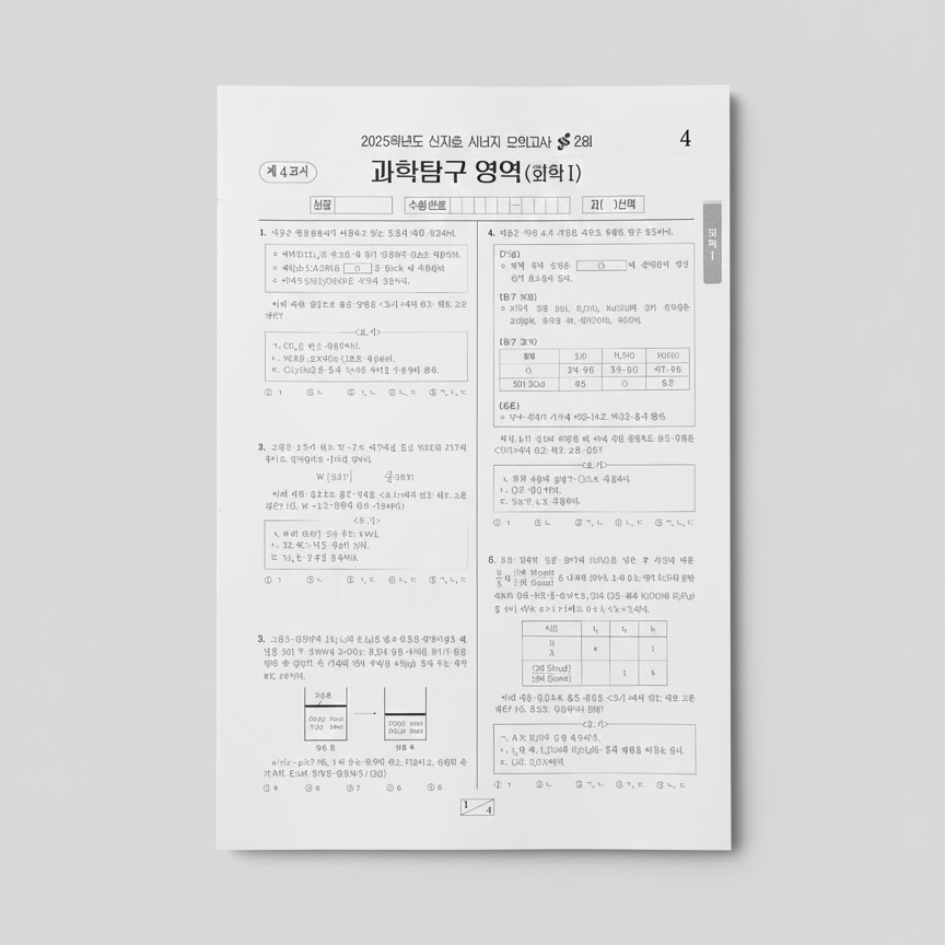 2025 시대인재 신지호 시너지 모의고사 화학1 표지